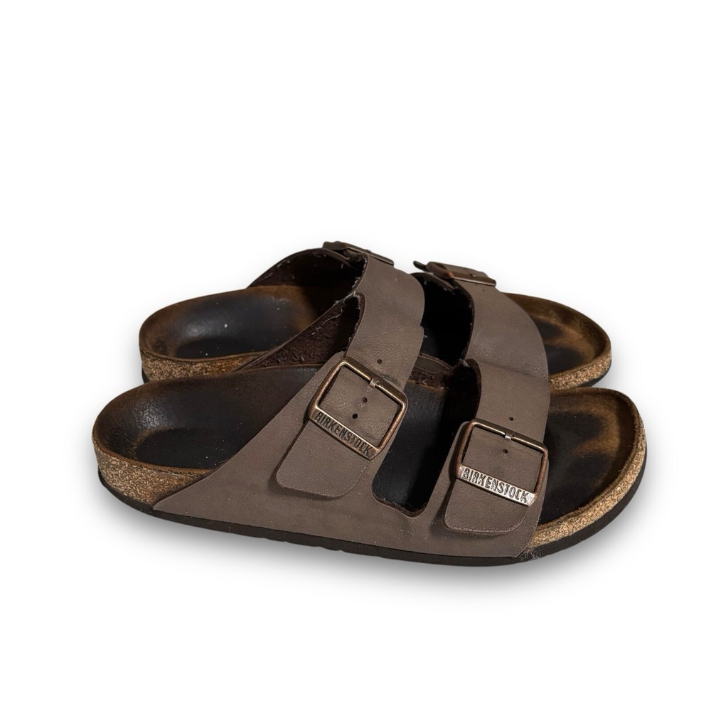 Birkenstock Men's Two Strap Leather Sandals Brown Size Unknown Measures 10" 7.5